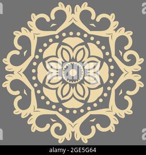 Orientalische Muster mit Arabesken und floralen Elementen. Traditionelle klassische runde goldenen Ornament. Vintage Muster mit Arabesken Stockfoto