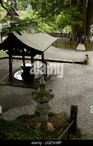 Nagano, Japan, 2021-12-08 , Togakushi-Schrein. Stockfoto