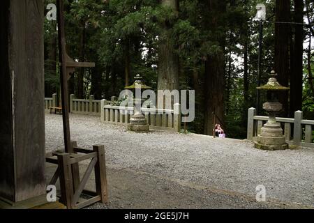 Nagano, Japan, 2021-12-08 , unterer Togakushi-Schrein. Stockfoto