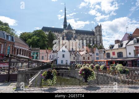 Notre Dame d' Amiens, Kathedrale von Amiens, UNESCO-Weltkulturerbe, Amiens, Somme, Region Hauts-de-France, Frankreich Stockfoto