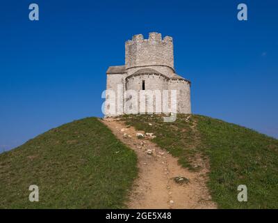 Kreuzkuppelkirche von Sveti Nikola, St. Nikolaus, 12. Jahrhundert, Prahulje, Nin, Zadar, Dalmatien, Kroatien Stockfoto