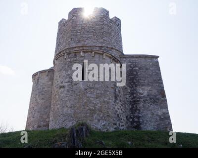 Kreuzkuppelkirche von Sveti Nikola, St. Nikolaus, 12. Jahrhundert, Prahulje, Nin, Zadar, Dalmatien, Kroatien Stockfoto