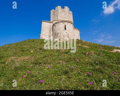 Kreuzkuppelkirche von Sveti Nikola, St. Nikolaus, 12. Jahrhundert, Prahulje, Nin, Zadar, Dalmatien, Kroatien Stockfoto