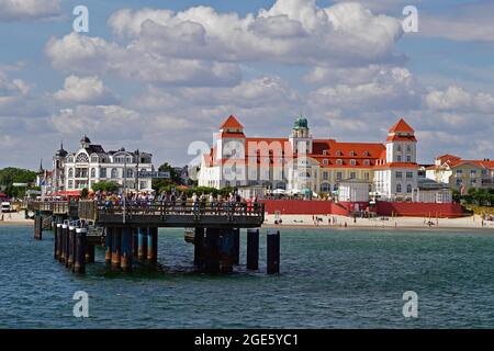 Kurhotel, Steg, Ostseebad Binz, Rügen, Mecklenburg-Vorpommern, Deutschland Stockfoto