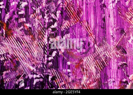 Mehrfarbiger Zettel. Hintergrund aus Papier. Violett und Rosa Stockfoto