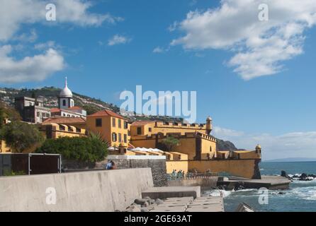 Promenade und St. James' Festung, Funchal, Madeira, Portugal, Europa Stockfoto