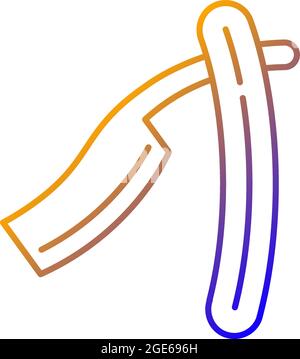 Altmodisches Symbol für lineare Vektorgradienten mit Rasiermesser Stock Vektor
