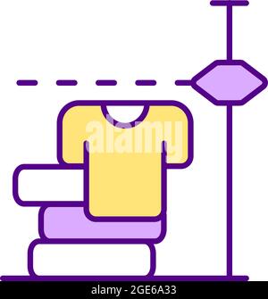 RGB-Farbsymbol für den Einkauf von Bekleidung Stock Vektor