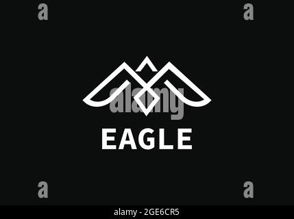 Minimal Adler Logo Vektor Design-Vorlage Stock Vektor