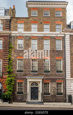 Luxuriöse Stadthäuser in Mayfair, London Stockfoto