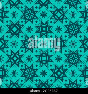 Nahtloses Muster mit Sternmotiven in 2 Farben Stockfoto