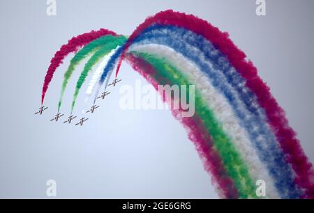 Region Moskau, Russland. Juli 2017. SCHUKOWSKI, REGION MOSKAU, RUSSLAND - 25. JULI 2021: Flugzeuge auf der Freilichtausstellung MAKS-2021, dem internationalen Luft- und Raumfahrtsalon. (Foto: Aleksandr Gusev/Pacific Press) Quelle: Pacific Press Media Production Corp./Alamy Live News Stockfoto