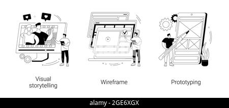 Web-Seite Layout abstrakte Konzept Vektor Illustrationen. Stock Vektor