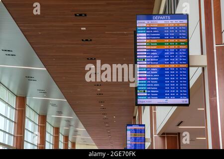 Goffs, Nova Scotia, Kanada - 13. August 2021:Abflug am internationalen Flughafen Halifax Stanfield Stockfoto