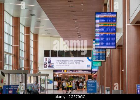 Goffs, Nova Scotia, Kanada - 13. August 2021:Abflug am internationalen Flughafen Halifax Stanfield Stockfoto