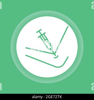 Symbol für die Farblinie des Bluttests. Isoliertes Vektorelement. Skizzieren Sie das Piktogramm für Webseite, mobile App, Promo Stock Vektor