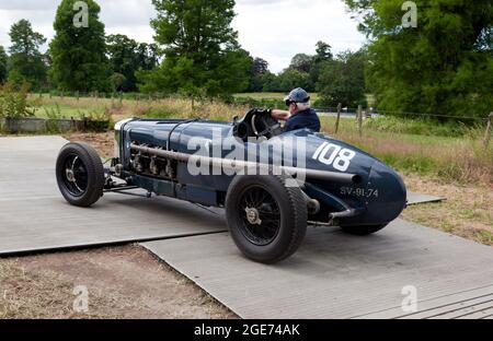 Hispano Suiza Delage 27 Liter Hispano 1926/30 wird auf der London Classic Car Show 2021 vorgeführt Stockfoto