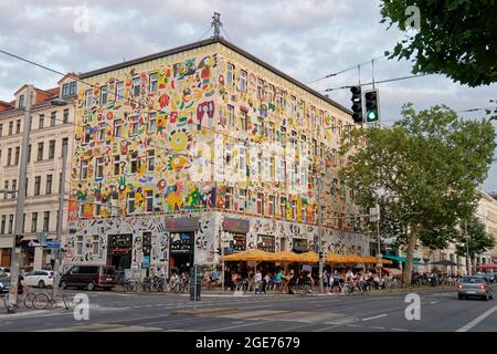 Fischer-Art-Haus, La Boum Cocktailbar, Karl Liebknechstraße, Kali Leipzig Connewitz, Sachsen Stockfoto