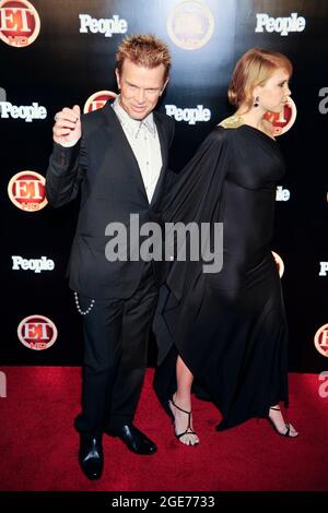 Der Musiker Billy Idol und seine Tochter Bonnie Blue besuchen am 21. September 2008 in Los Angeles, Kalifornien, die Ankünfte zur Entertainment Tonight and PEOPLE Emmy After Party in der Walt Disney Concert Hall. Stockfoto