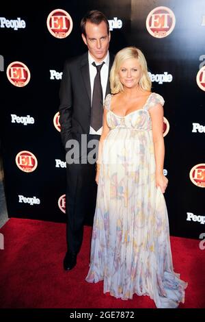 Der Schauspieler will Arnet und die Schauspielerin Amy Poehler nehmen am 21. September 2008 in Los Angeles, Kalifornien, an der Entertainment Tonight and PEOPLE Emmy After Party in der Walt Disney Concert Hall Teil. Stockfoto