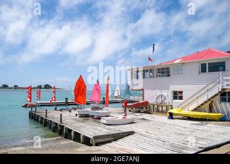 Christchurch-Yacht-Club-Renntag, Moncks Bay, Redcliffs, Christchurch, Christchurch, Canterbury, Neuseeland Stockfoto