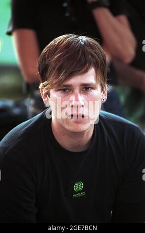 Bologna Italien 2000-09-03 : Live-Konzert der Blink 182 bei den Independent Days , Tom DeLonge Stockfoto