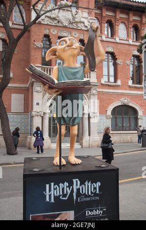 Dobby von der Harry Potter Ausstellung, Valencia, Spanien, Europa Stockfoto