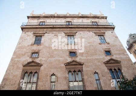 Palacio de la Generalidad Valenciana, Valencia, Spanien, Europa Stockfoto