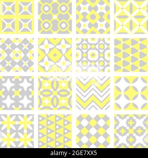 Satz geometrischer Muster, nahtloser Hintergrund, Vektordarstellung Stock Vektor