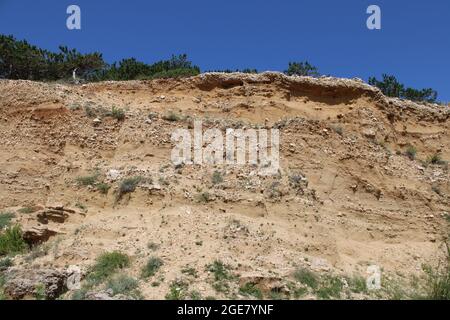 Baska, Insel Krk, phänomenales Zarok - Sandgebiet, Adriaküste, Kroatien Stockfoto