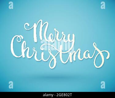 Handgemachte Kalligraphie Frohe Weihnachten, Vektor-Illustration Stock Vektor