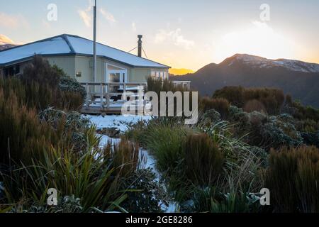 CES Clark Hut, Paparoa Track, (einer der tollen Wanderwege Neuseelands), Westküste, Südinsel, Neuseeland Stockfoto