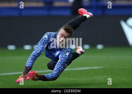 SHEFFIELD, GROSSBRITANNIEN. 17. AUGUST Bailey Peackock-Farrell von Sheffield Mittwoch in Aktion während des Sky Bet League 1 Spiels zwischen Sheffield Wednesday und Fleetwood Town in Hillsborough, Sheffield am Dienstag, 17. August 2021. (Kredit: Will Matthews | MI News) Kredit: MI News & Sport /Alamy Live News Stockfoto