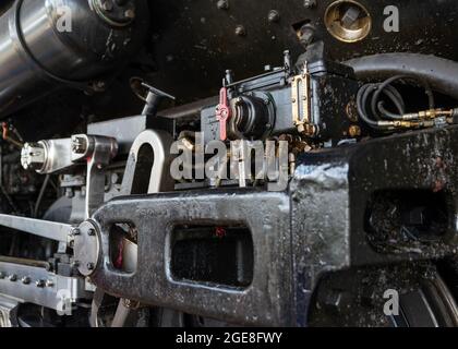Houston, USA. August 2021. Union Pacific No. 4014, Big Boy hält am Dienstag, den 17. August 2021, in Houston, Texas. Big Boy ist die weltweit größte Dampfmaschine, die 1941 gebaut wurde und eine Höhe von 1,2 m und eine Länge von 1,2 m hat. Es wurde vor kurzem restauriert und tourt derzeit durch die Vereinigten Staaten. (Foto von Jennifer Lake/SIPA USA) Quelle: SIPA USA/Alamy Live News Stockfoto