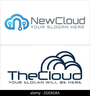 Business-Technologie mit Icon Cloud Storage Cyber Web Logo Stock Vektor