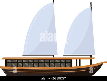 vietnamesischer Segelboottransport Stock Vektor