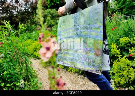 FRANKREICH, GIVERNY (27) FONDATION CLAUDE MONET, HAUS UND GÄRTEN VON CLAUDE MONET Stockfoto