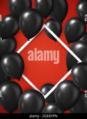 Black Friday Sale Poster Vorlage Rand. Vektorgrafik. Stock Vektor