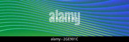 Abstrakt organisch grün und blau gradient Hintergrund mit Spiel der Farbe, eco horizontale Abdeckung Stock Vektor