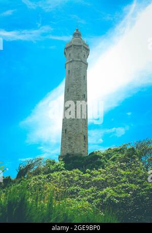 Binh Thuan, Vietnam - 11 26 2016: Der Leuchtturm KE GA ist der höchste und älteste Leuchtturm in Binh Thuan, Vietnam Stockfoto