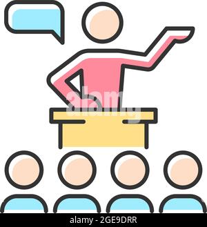 RGB-Farbsymbol für öffentliche Kommunikation Stock Vektor