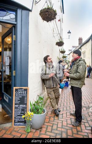 Woodruffs Organic Café in der Stadt Stroud in Gloucestershire, Großbritannien Stockfoto