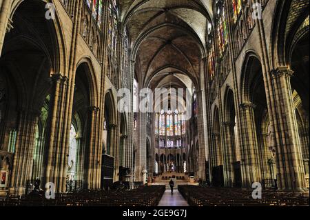 FRANKREICH, SEINE-SAINT-DENIS (93) SAINT-DENIS, KATHEDRALE SAINT-DENIS, CHOR UND CHEVET Stockfoto