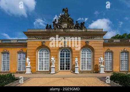 Die Neuen Kammern Im Schlosspark Sanssouci In Potsdam Stockfoto