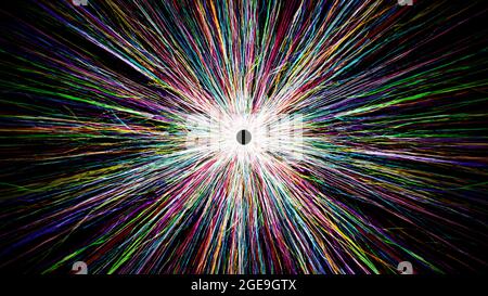 Abstrakt Grunge Bunte Dünne Lichtstreifen Partikel Stockfoto