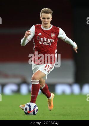 Aktenfoto vom 03-04-2021 von Arsenals Martin Odegaard. Ausgabedatum: Mittwoch, 18. August 2021. Stockfoto