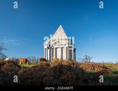 Darnley Mausoleum, ein restauriertes Mausoleum aus dem 18. Jahrhundert in einem friedlichen öffentlichen Wald in Kent, Großbritannien Stockfoto