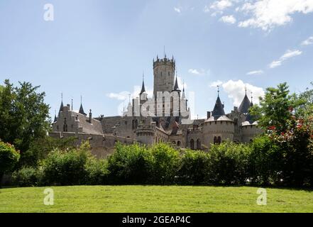 Pattensen bei Hildesheim, Schloß Marienburg, von König Georg V. von Hannover als Sommerresidenz, Jagdschloss und später Witwenitz geplant, 1857 bis Stockfoto