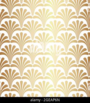 Geometrisches Gatsby-Muster Im Art Déco-Stil In Gold Stock Vektor