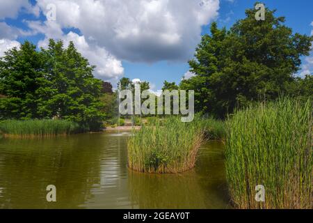 See in einem Park in Beilngries (Bayern, Deutschland) Stockfoto